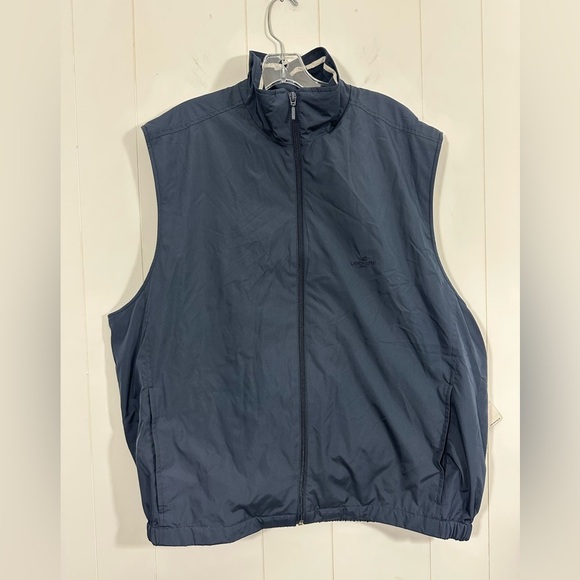 NWT Dockers Golf Men’s Windbreaker Navy Vest Full Zip Mesh Lined Pockets xL - Picture 1 of 5